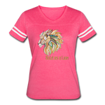 Bold as a Lion - Women’s Vintage Sport T-Shirt - vintage pink/white