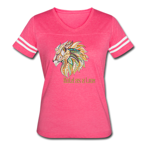 Bold as a Lion - Women’s Vintage Sport T-Shirt - vintage pink/white