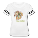Bold as a Lion - Women’s Vintage Sport T-Shirt - white/black