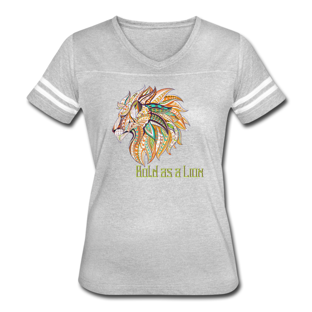 Bold as a Lion - Women’s Vintage Sport T-Shirt - heather gray/white