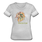 Bold as a Lion - Women’s Vintage Sport T-Shirt - heather gray/white