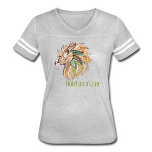 Bold as a Lion - Women’s Vintage Sport T-Shirt - heather gray/white