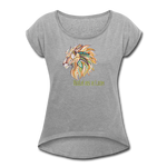 Bold as a Lion - Women's Roll Cuff T-Shirt - heather gray