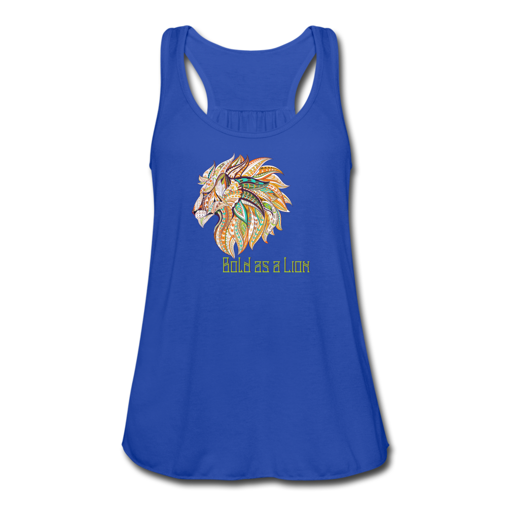 Bold as a Lion - Women's Flowy Tank Top - royal blue