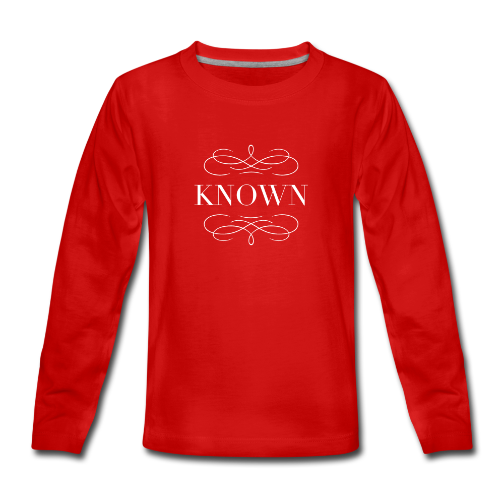 Known - Kids' Premium Long Sleeve T-Shirt - red