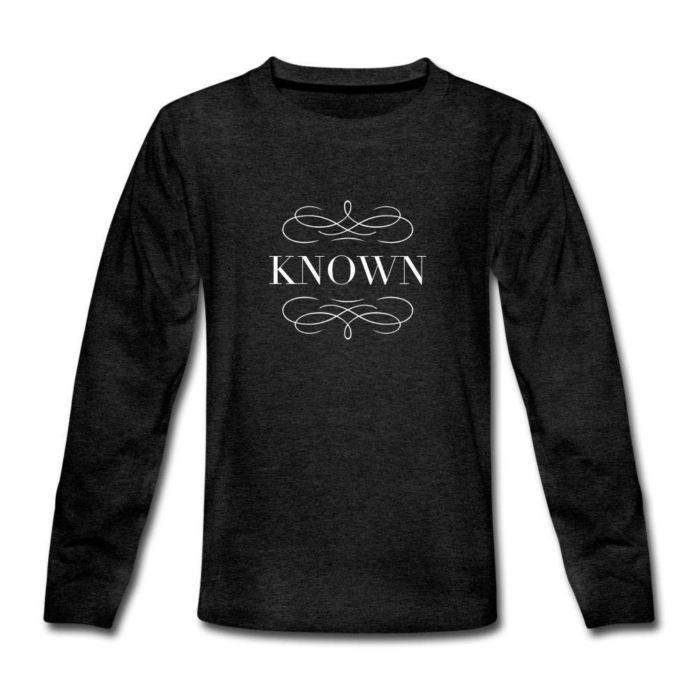 Known - Kids' Premium Long Sleeve T-Shirt - charcoal gray