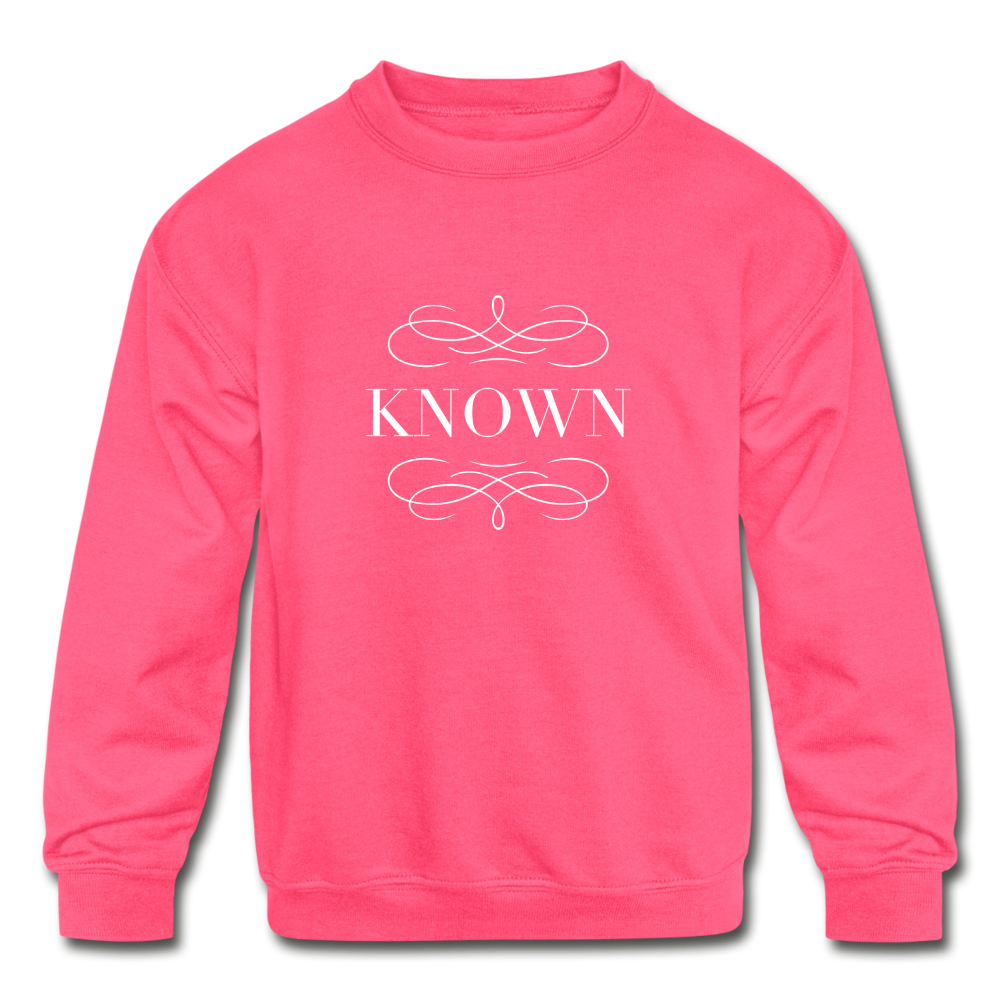 Known - Kids' Crewneck Sweatshirt - neon pink