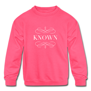 Known - Kids' Crewneck Sweatshirt - neon pink