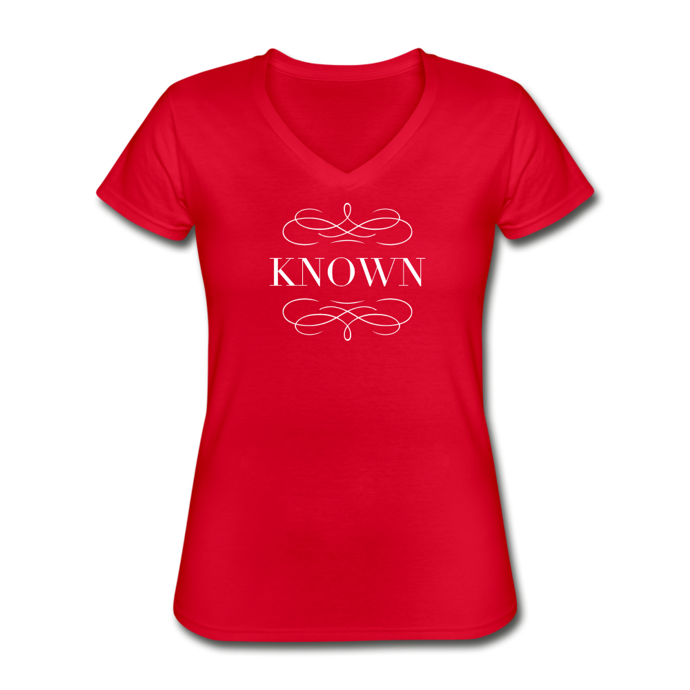 Known - Women's V-Neck T-Shirt - red