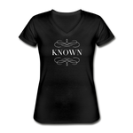 Known - Women's V-Neck T-Shirt - black