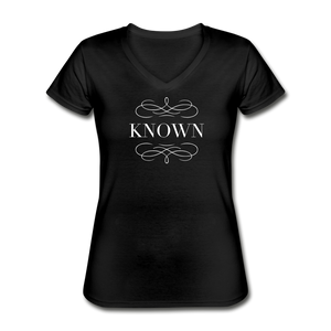 Known - Women's V-Neck T-Shirt - black