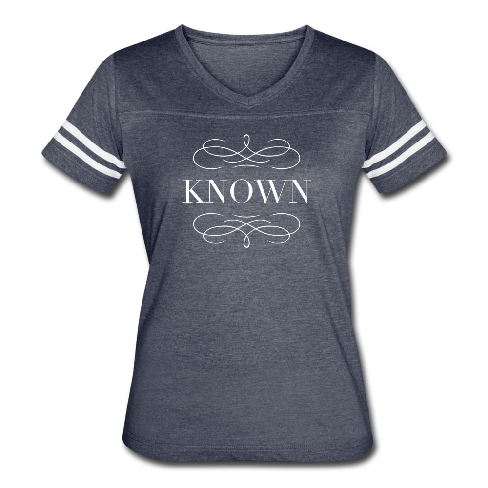 Known - Women’s Vintage Sport T-Shirt - vintage navy/white