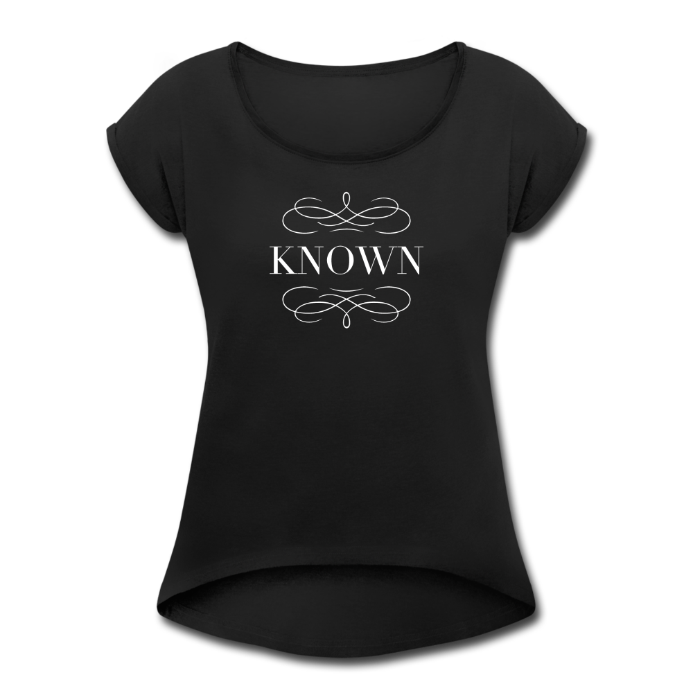Known - Women's Roll Cuff T-Shirt - black