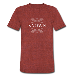 Known - Unisex Tri-Blend T-Shirt - heather cranberry