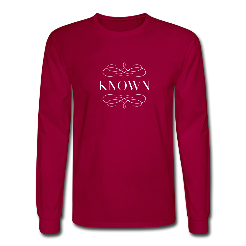 Known - Men's Long Sleeve T-Shirt - dark red