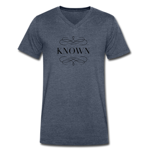 Known - Men's V-Neck T-Shirt - heather navy
