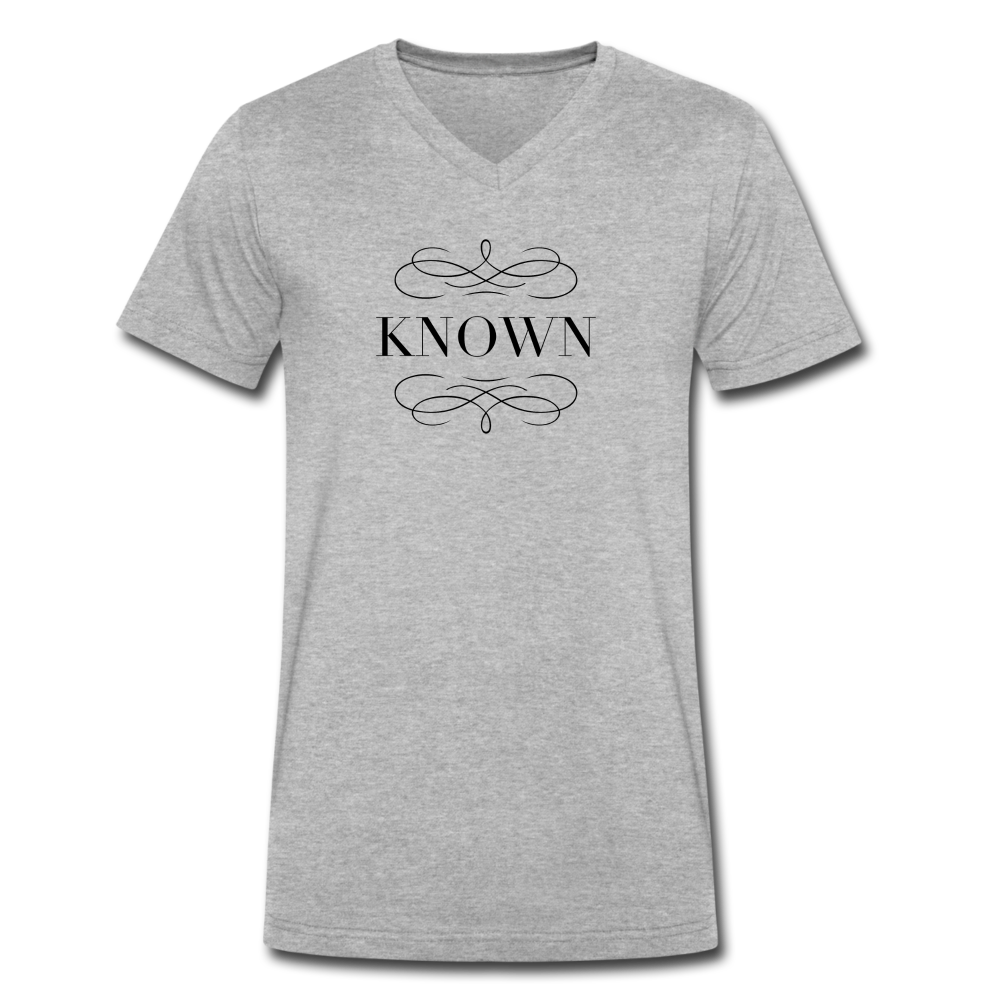 Known - Men's V-Neck T-Shirt - heather gray