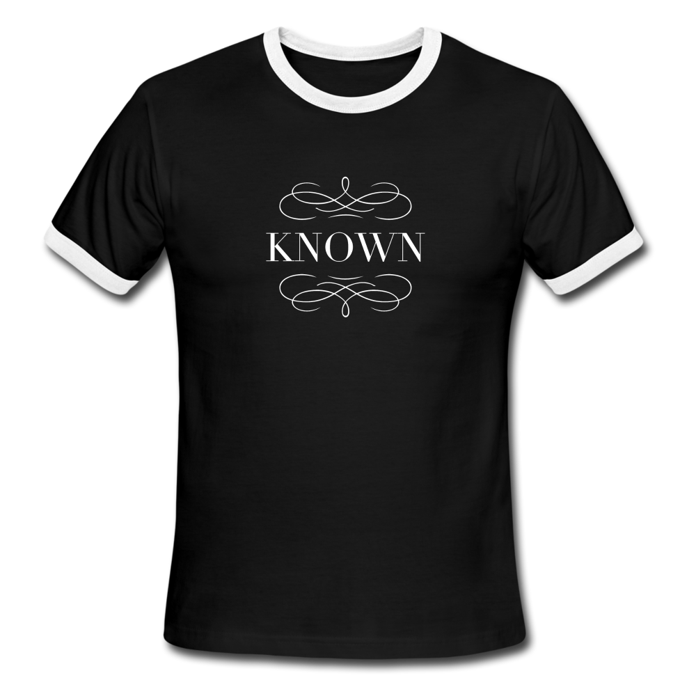 Known - Men's Ringer T-Shirt - black/white