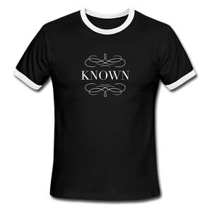 Known - Men's Ringer T-Shirt - black/white