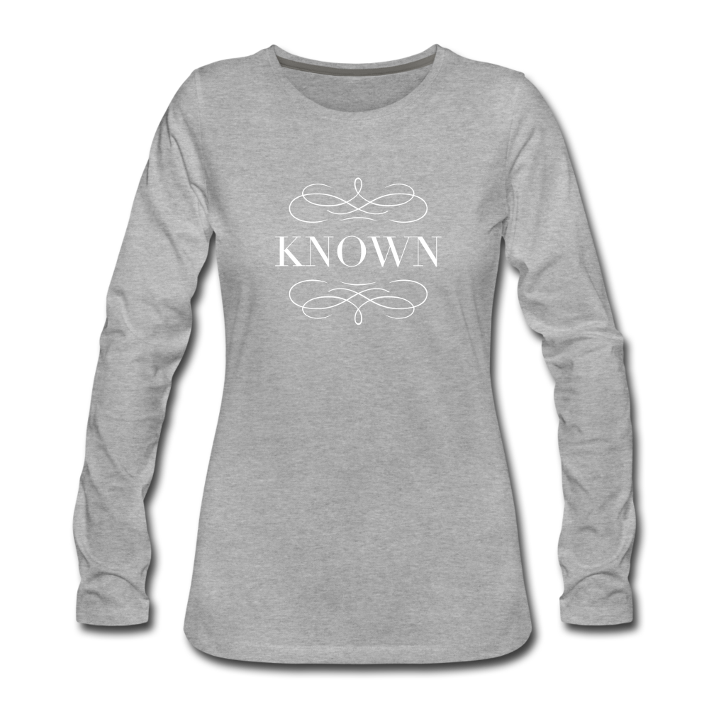 Known - Women's Premium Long Sleeve T-Shirt - heather gray
