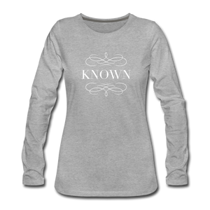 Known - Women's Premium Long Sleeve T-Shirt - heather gray
