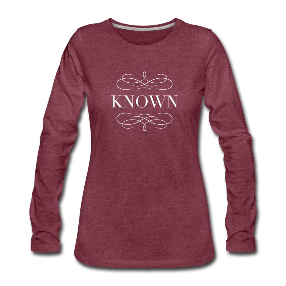 Known - Women's Premium Long Sleeve T-Shirt - heather burgundy