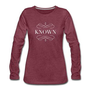 Known - Women's Premium Long Sleeve T-Shirt - heather burgundy