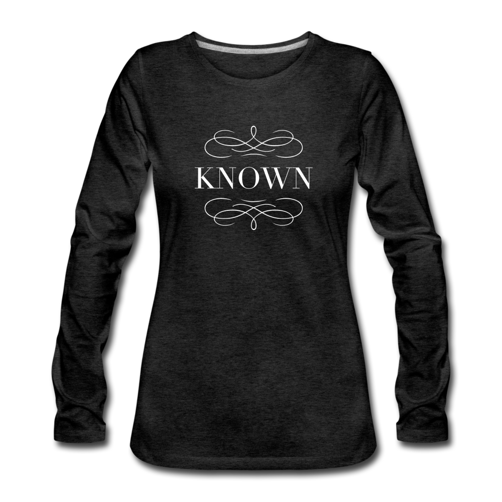 Known - Women's Premium Long Sleeve T-Shirt - charcoal gray