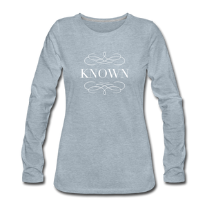 Known - Women's Premium Long Sleeve T-Shirt - heather ice blue