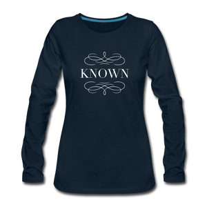 Known - Women's Premium Long Sleeve T-Shirt - deep navy