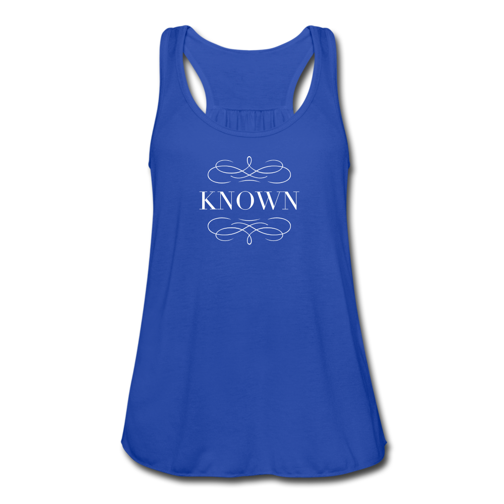 Known - Women's Flowy Tank Top - royal blue