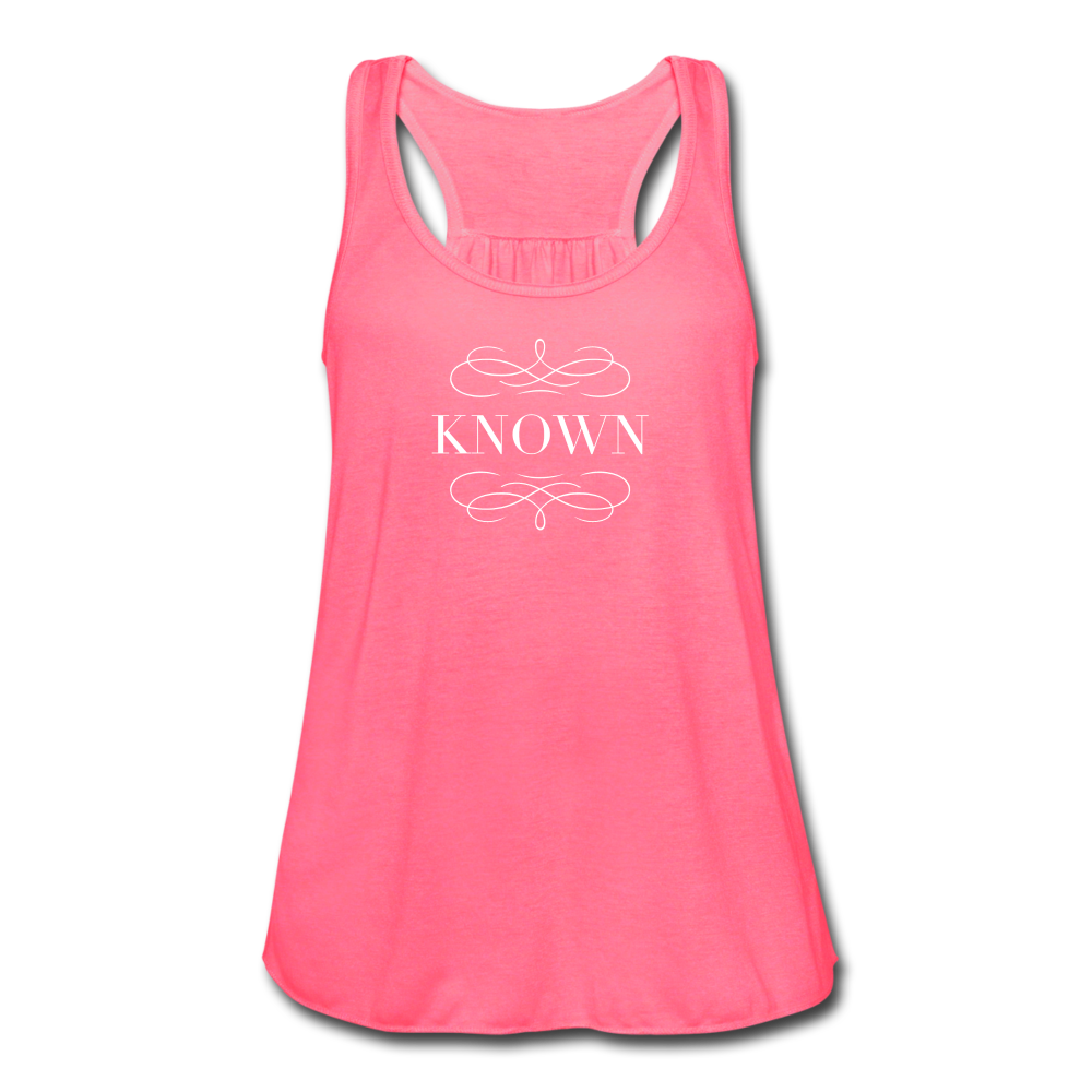Known - Women's Flowy Tank Top - neon pink