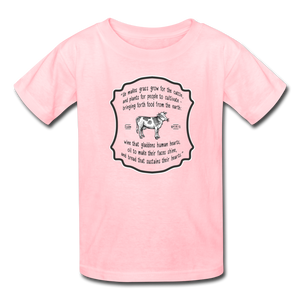 Grass for Cattle - Kids' T-Shirt - pink