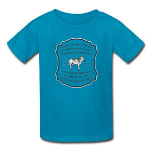 Grass for Cattle - Kids' T-Shirt - turquoise