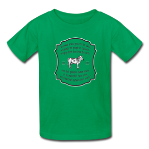 Grass for Cattle - Kids' T-Shirt - kelly green