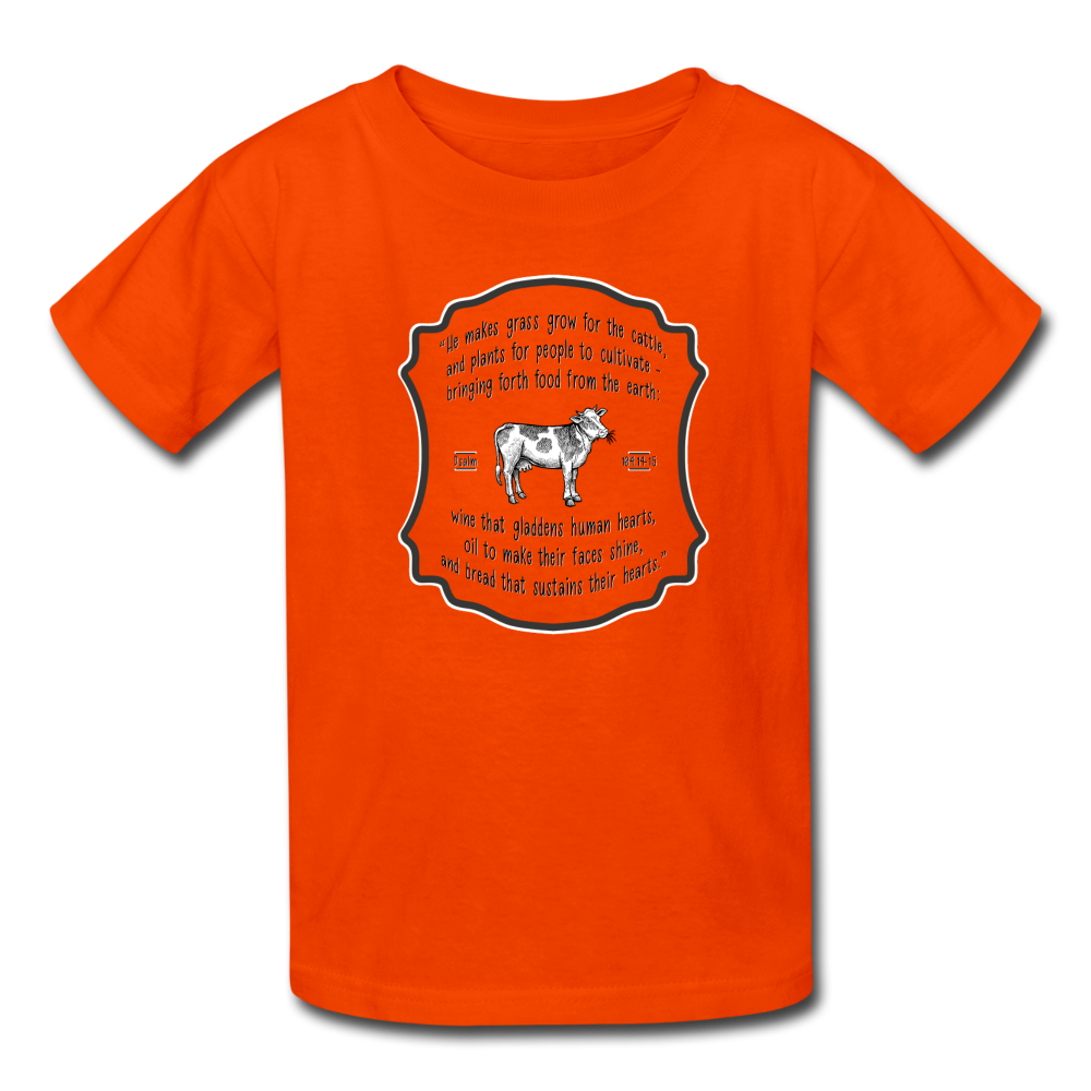Grass for Cattle - Kids' T-Shirt - orange