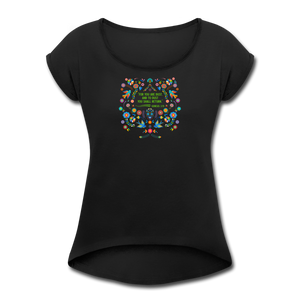 To Dust You Shall Return - Women's Roll Cuff T-Shirt - black