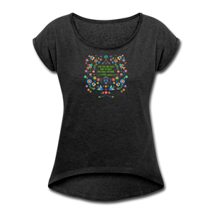 To Dust You Shall Return - Women's Roll Cuff T-Shirt - heather black