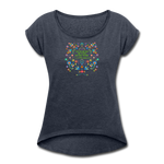 To Dust You Shall Return - Women's Roll Cuff T-Shirt - navy heather