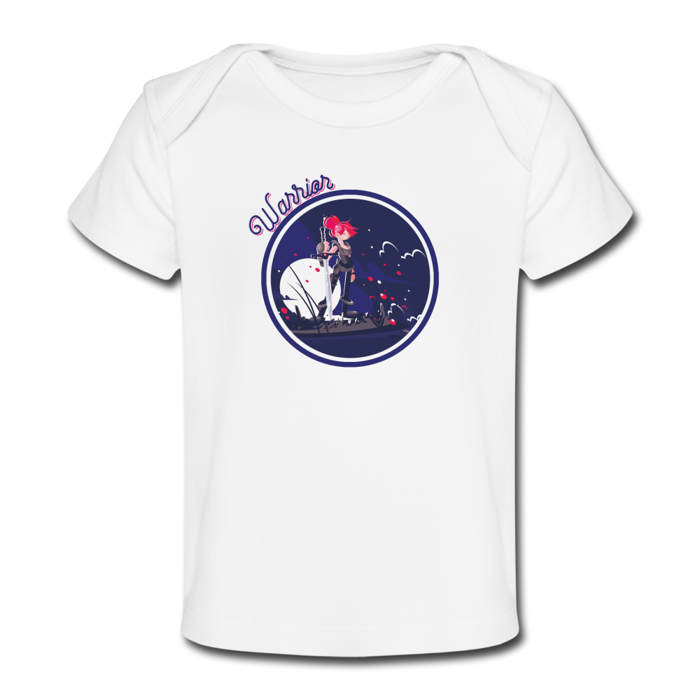 Warrior (Female) - Organic Baby T-Shirt - white