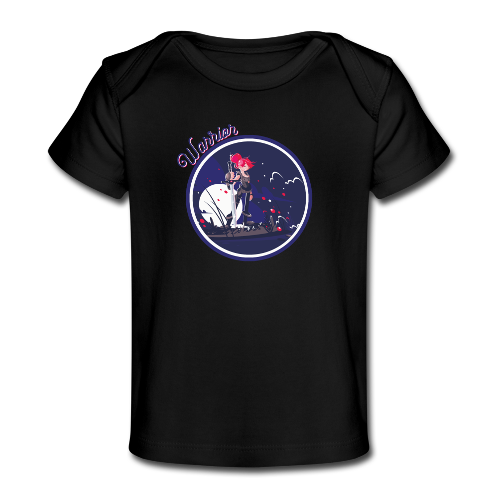 Warrior (Female) - Organic Baby T-Shirt - black