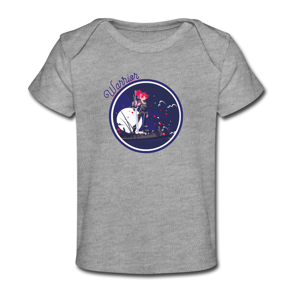 Warrior (Female) - Organic Baby T-Shirt - heather gray