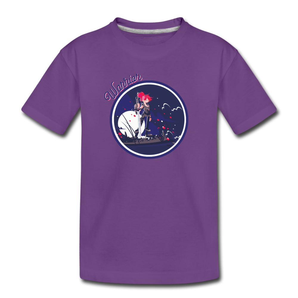 Warrior (Female) - Toddler Premium T-Shirt - purple