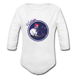 Warrior (Female) - Organic Long Sleeve Baby Bodysuit - white