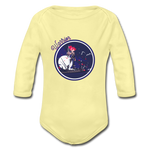 Warrior (Female) - Organic Long Sleeve Baby Bodysuit - washed yellow