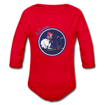 Warrior (Female) - Organic Long Sleeve Baby Bodysuit - red