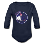 Warrior (Female) - Organic Long Sleeve Baby Bodysuit - dark navy