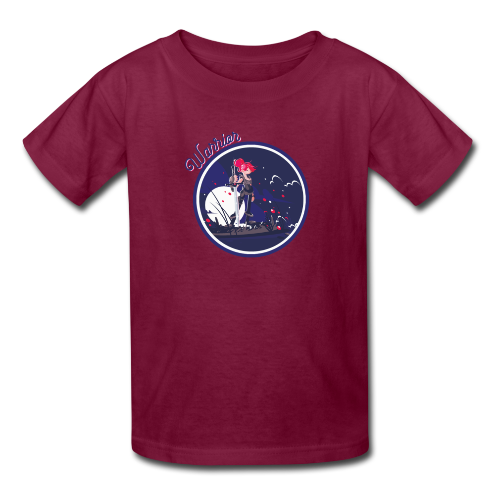 Warrior (Female) - Kids' T-Shirt - burgundy
