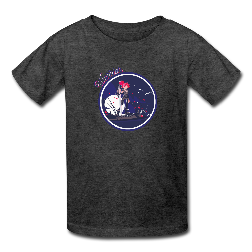 Warrior (Female) - Kids' T-Shirt - heather black