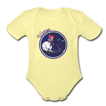 Warrior (Female) - Organic Short Sleeve Baby Bodysuit - washed yellow